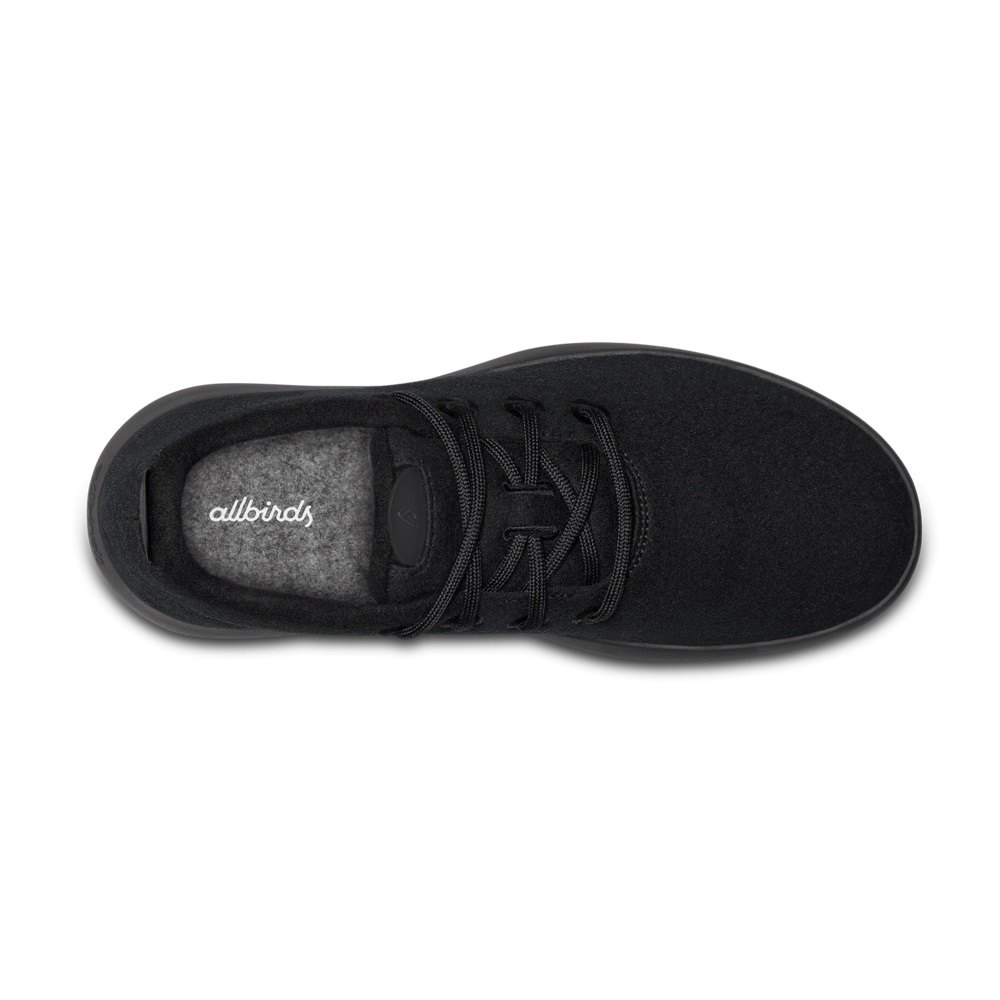 Allbirds Men\'s Sneakers Black - Wool Runner Mizzles - 62980ADJQ